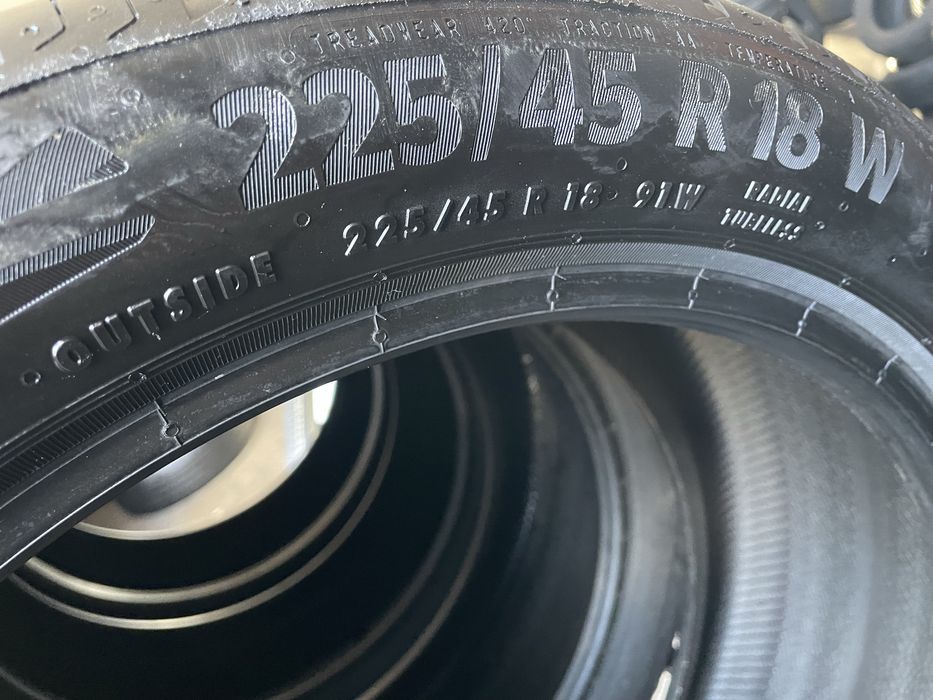 Continental 225/45 r18 jak nowe! 24 rok