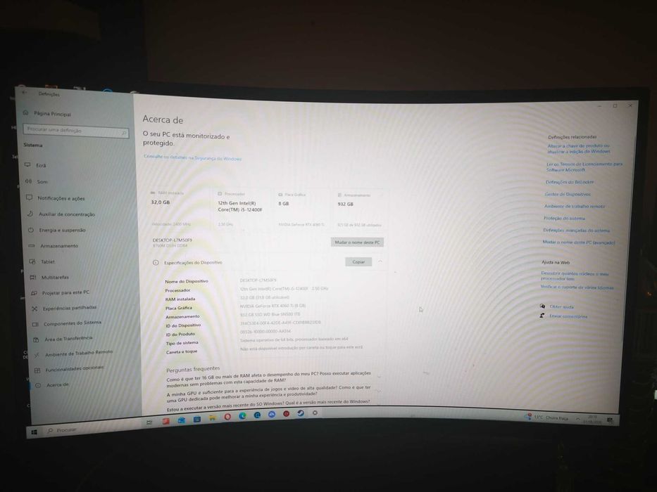 PcCom Ready Intel Core i5-12400F / 32GB / 1TB SSD / RTX 4060 Ti + MSI MAG 276CXF 27" LED Rapid VA FullHD 280Hz Curvo