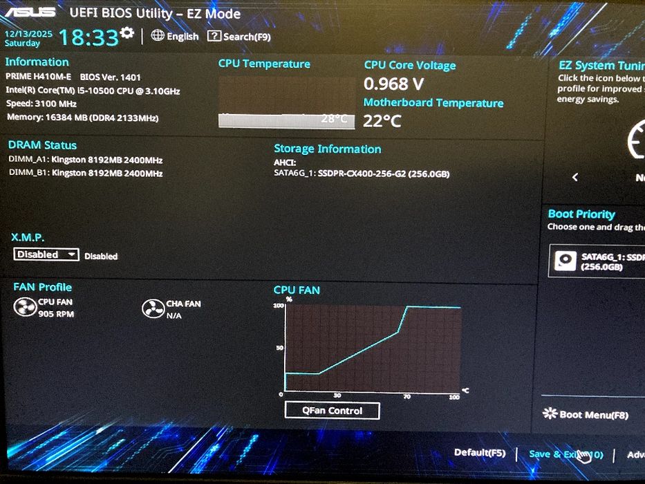 Сучасний комп'ютер для роботи i5-10500 16GB DDR4 SSD 256GB Asus H410