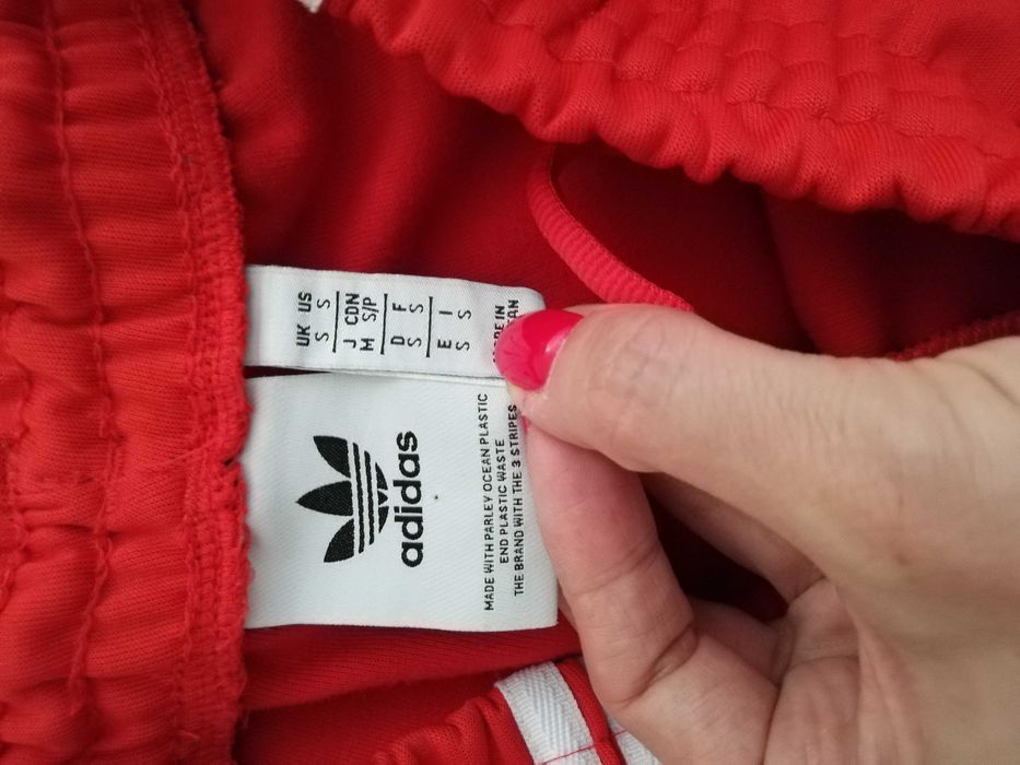 spodnie dresowe ADIDAS s 36 czerwone jak nowe