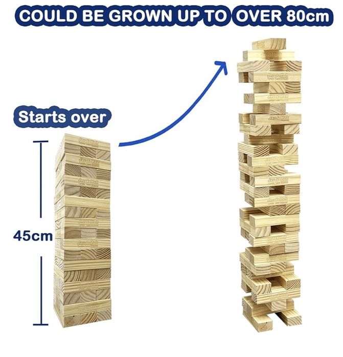 Gra w drewnianą wieżę klocki xxl gra do układania w stosy