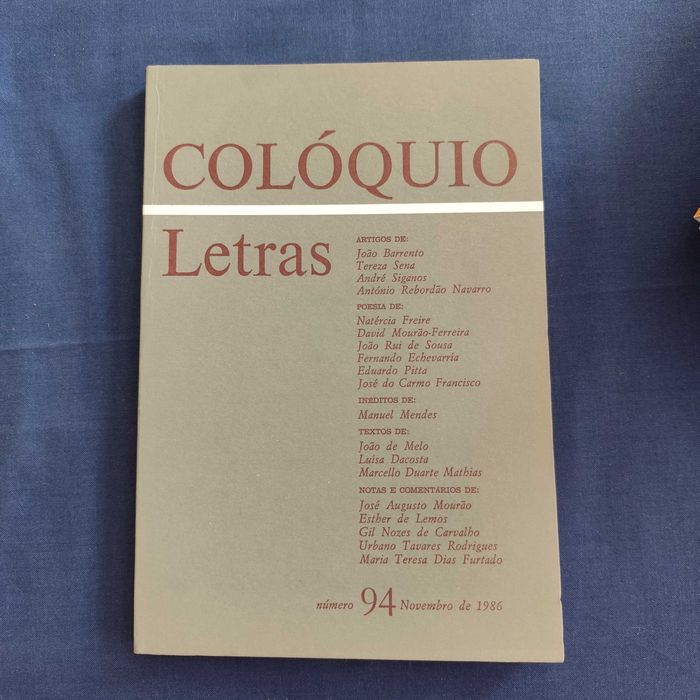 Revista Colóquio Letras 94 - Novembro 1986