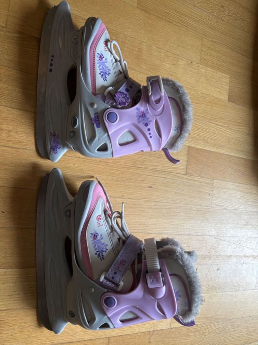 Łyżwy regulowane dziewczęce rozmiar 34-37