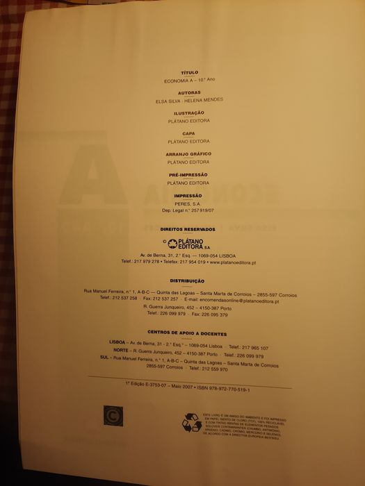 Economia 10 ano maio de 2007