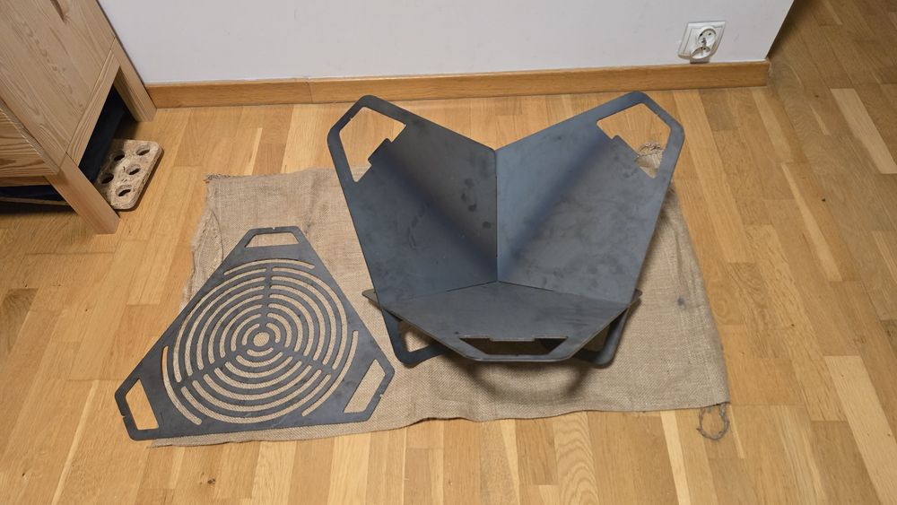 Przenośne składane palenisko z rusztem stal 3mm grill ognisko NOWE!