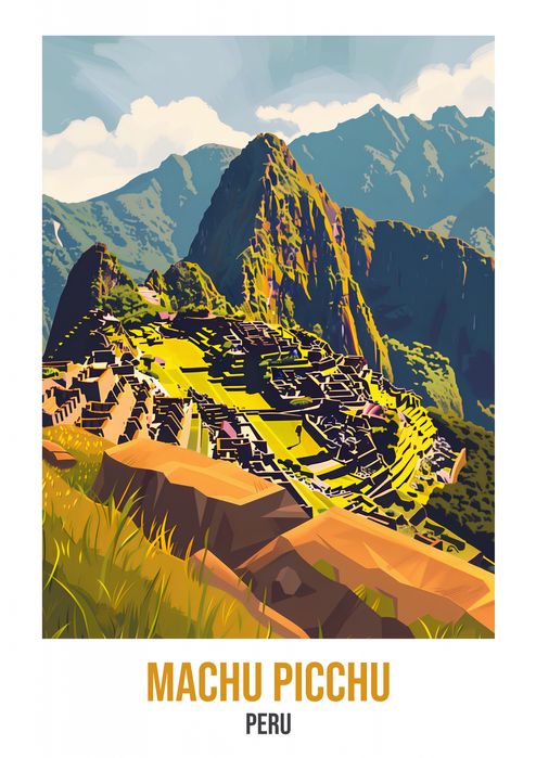 Plakat 42x59,4cm Machu Picchu