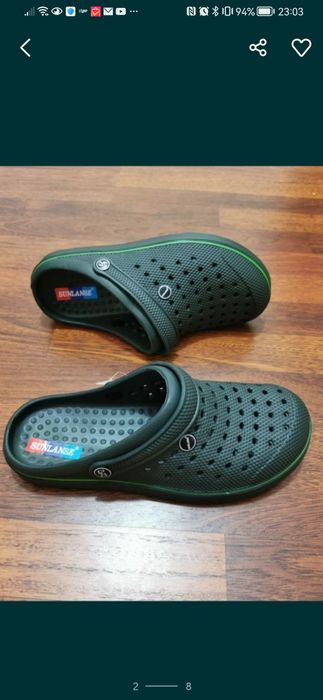 Klapki Męskie Typu Kroksy Lekkie Wygodne Oliwka 44