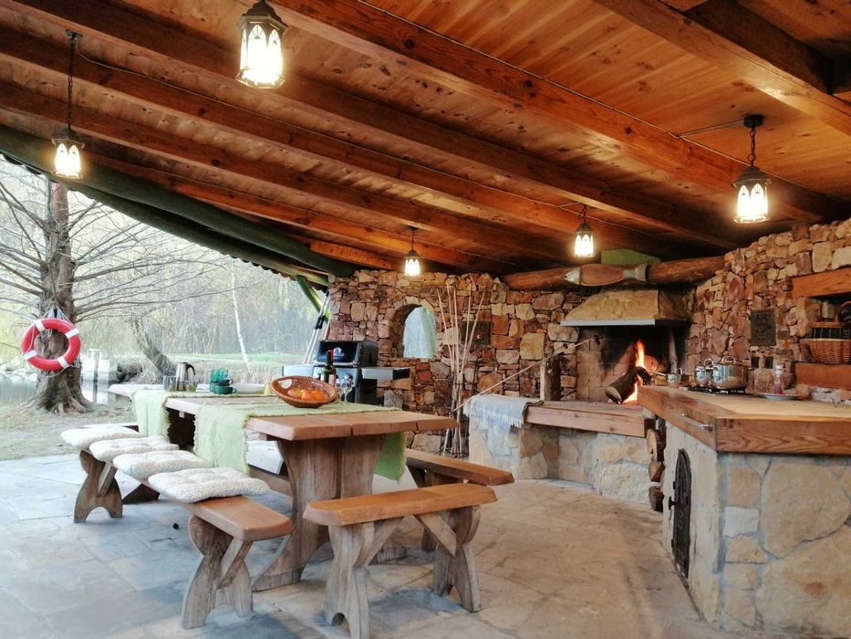 Domek w lesie, grill, kort, plaża, stawy niedaleko Warszawy