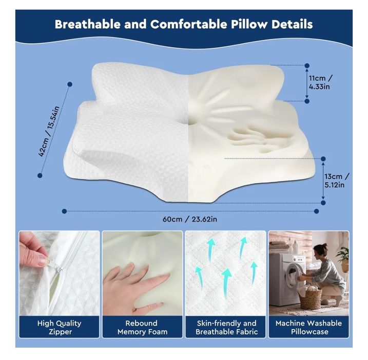 Poduszka MewVeer z pianki Memory Poduszka pod szyję, Poduszka ergonomi