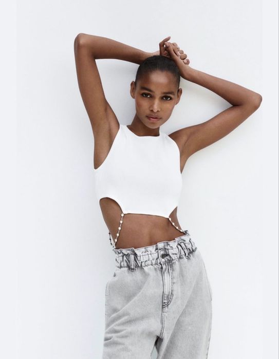 Джинсы Zara серые