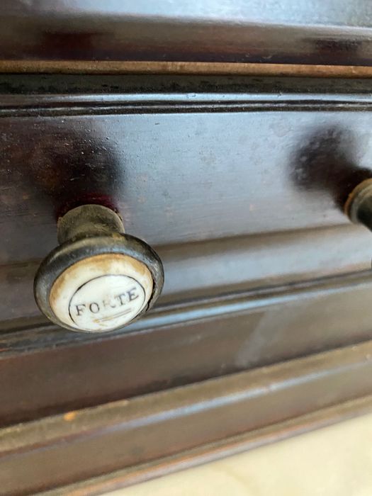 Harmônio Piano Fole França séc XIX 68 cm Funciona