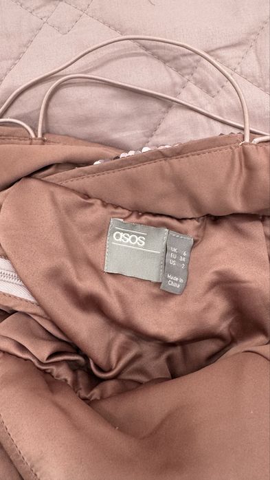 Платье нарядное в паетки asos 34 xs