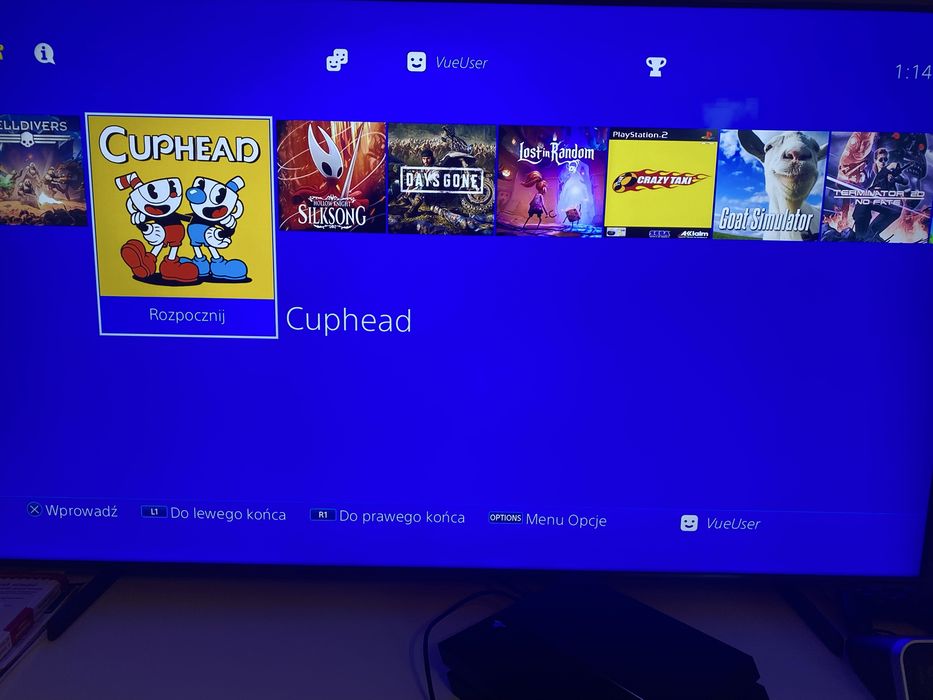 Ps4 1tb niski soft, dużo gier, goldhen