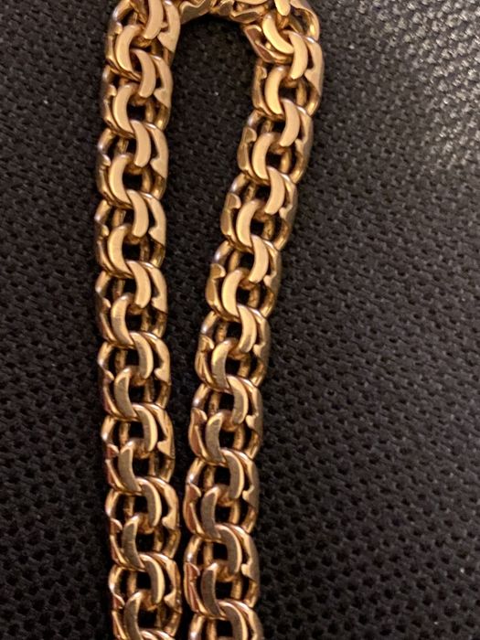 Золотая цепочка плетения бисмарк
