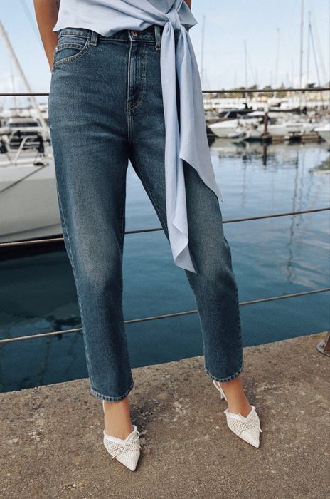 Джинсы mom-fit Zara
