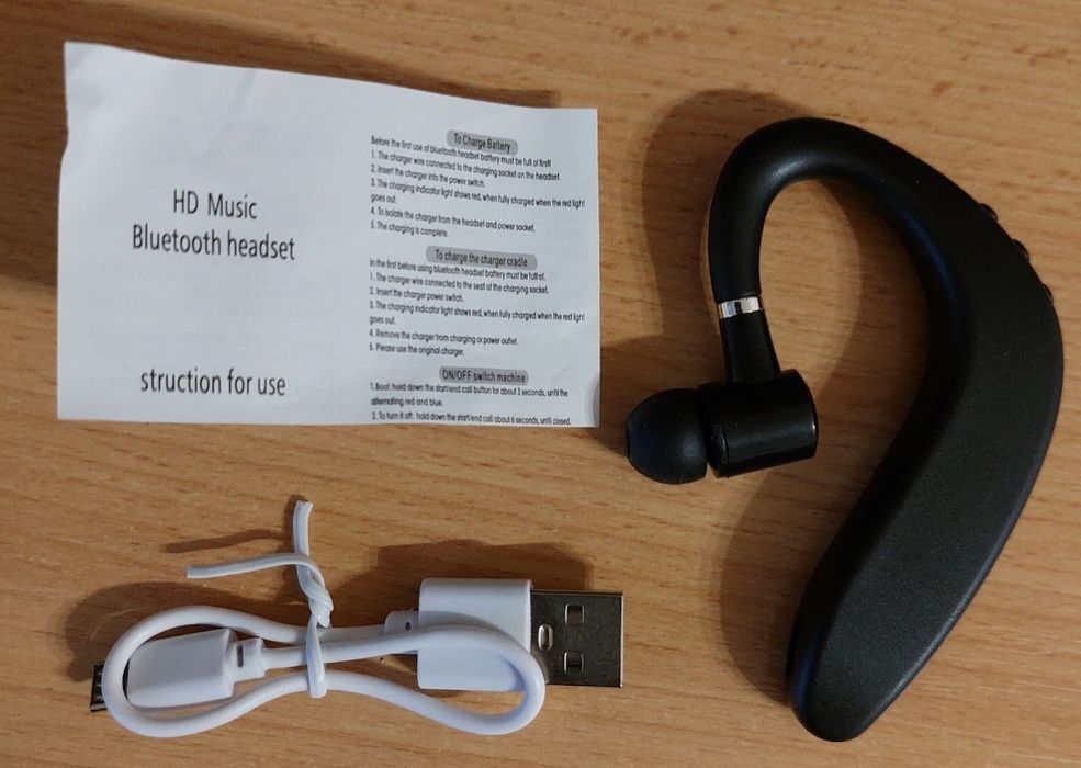 (НОВЫЙ) Bluetooth Блютуз гарнитура V9 S109/К20