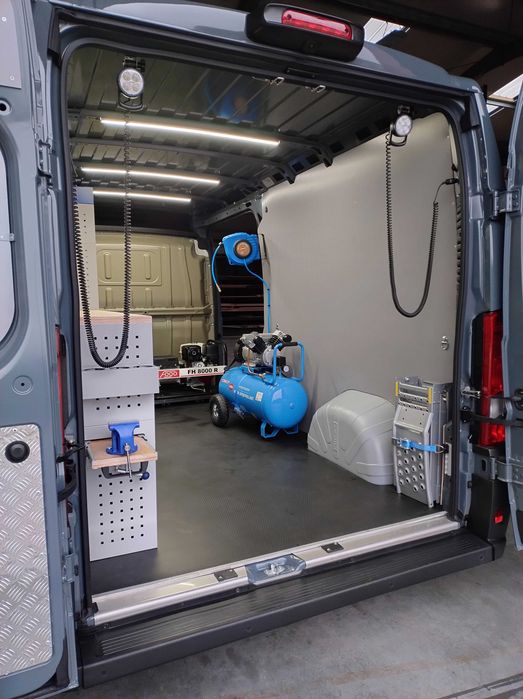Zabudowa warsztatowa, serwisowa Master, Ducato, Sprinter, Crafter, TGE