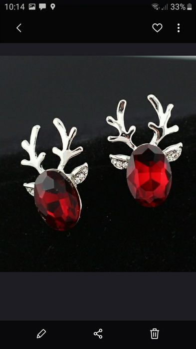 Kolczyki w kształcie renifera