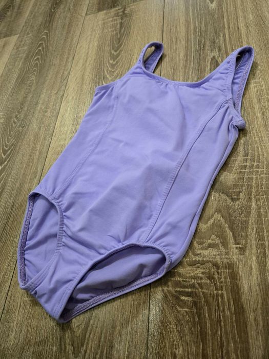 Купальник фиолетовый для танцев + фатиновая юбка. Рост 122-128