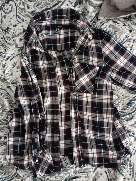 koszula w kratę oversize