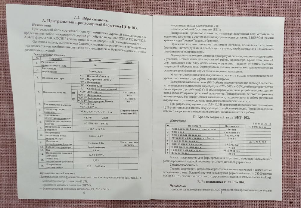 Комплект охранной сигнализации ОСА-103