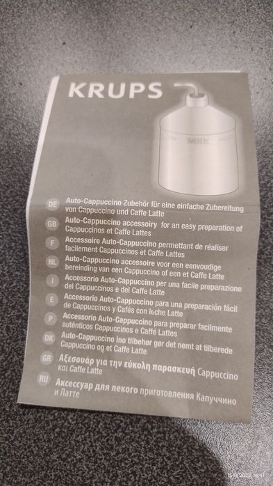 Krups ekspres do kawy że spieniaczem mleka