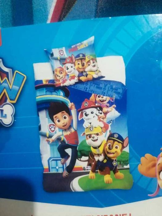 Komplet pościeli bawełnianej Psi Patrol 160x200