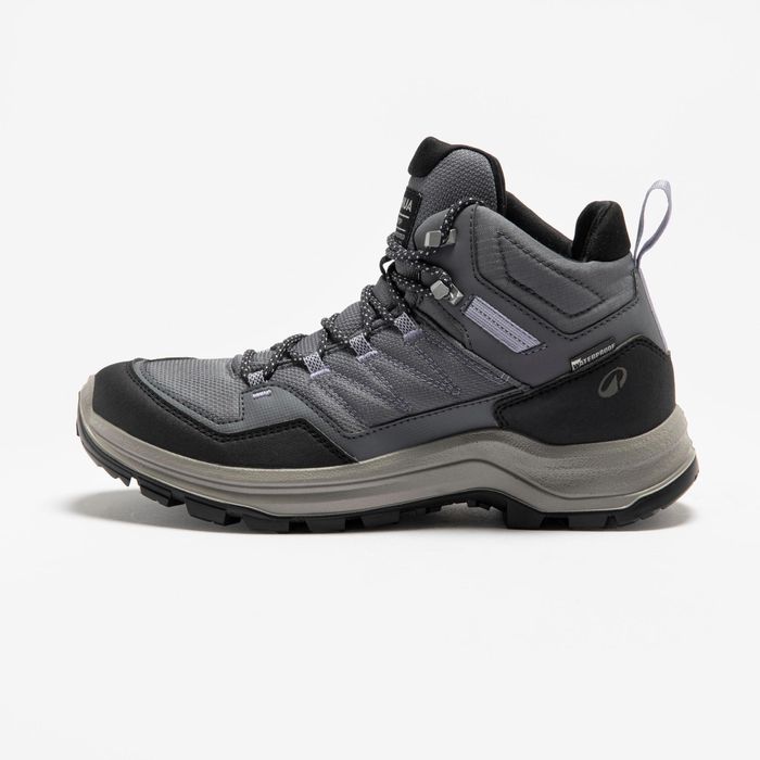 Botas impermeáveis de Caminhada Mulher MH100 Cinzento