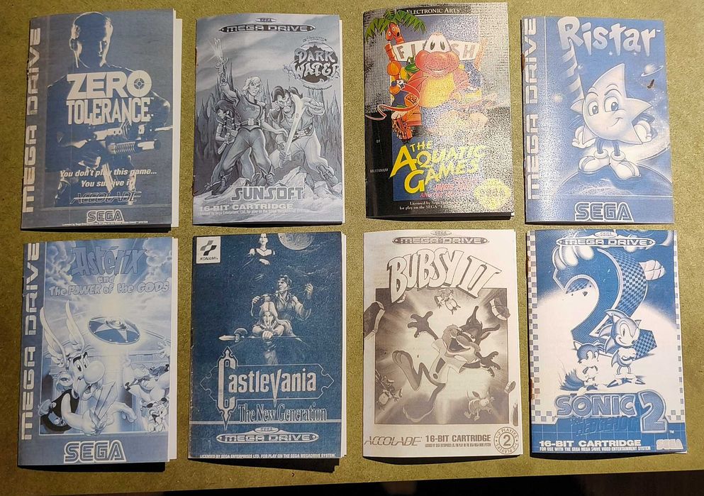 Manuais para a Sega Mega drive