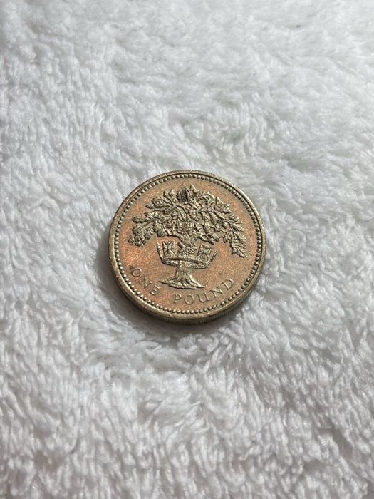 moeda one pound 1992 rara impressao