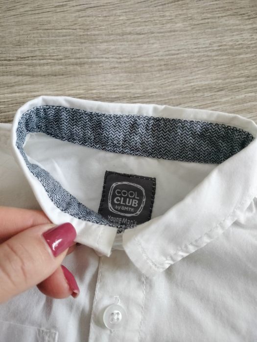 Elegancki komplet niemowlęcy koszula i kamizelka na chrzest