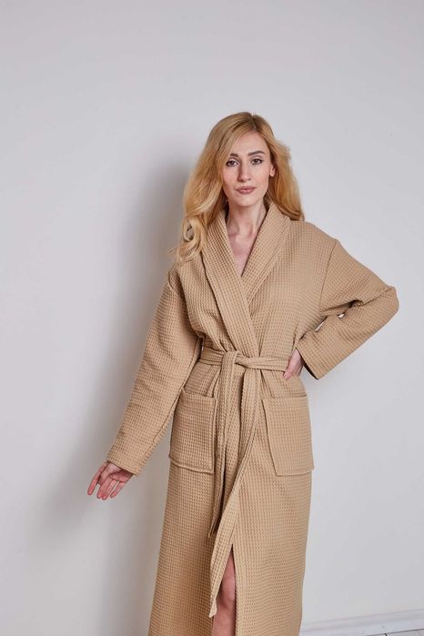 Szlafrok waflowy 100% bawelna lekki hotel SPA unisex rozne kolory