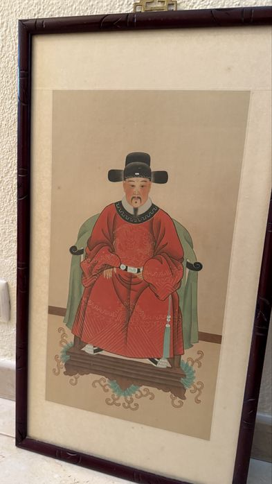 Quadros pintura aguarela em seda chines
