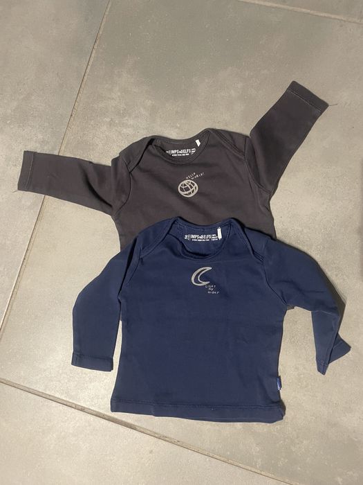 2 szt koszulki bluzki długi rękaw 56 cm