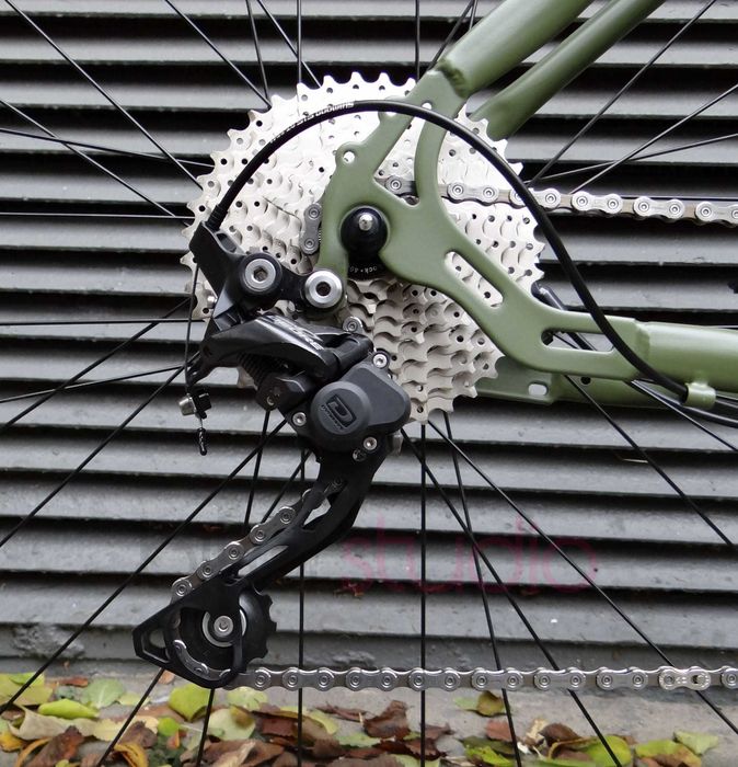 Rower FIXED WARSAW Gravel zielony matowy Double Bar Shimano Deore