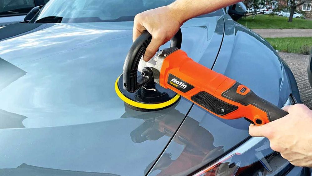 POLERKA Samochodowa Elektryczna Szlifierka 2400W Regulacją+Gąbki+PASTA
