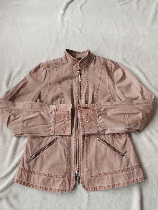 kurtka jeansowa brązowa