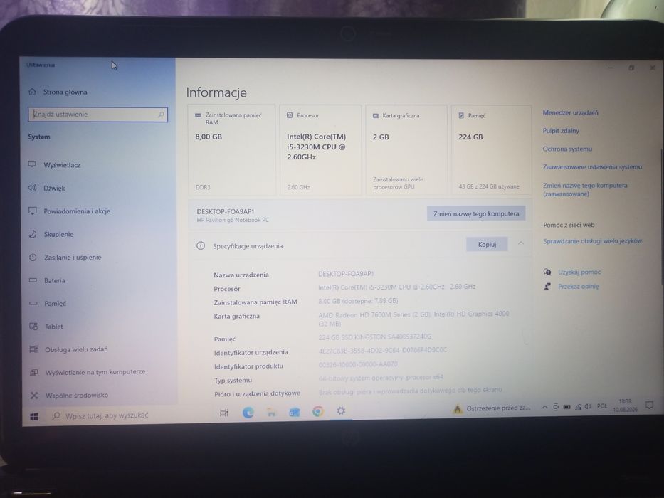 Laptop HP Pavilion G6