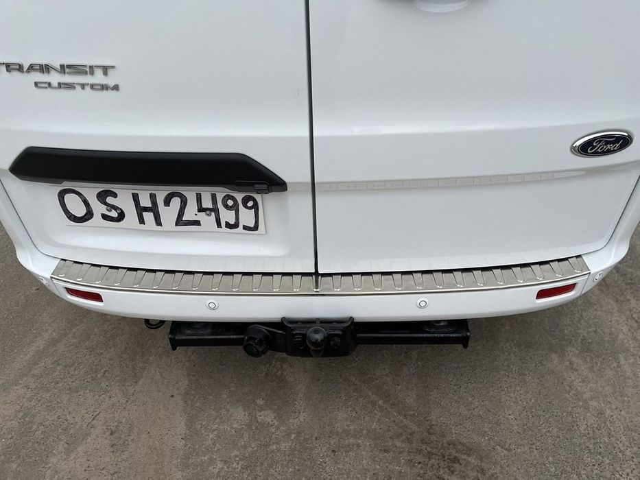 Ford Custom Хром накладка на задний бампер Carmos (нержавейка)