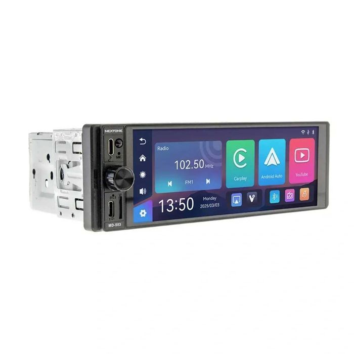 Автомобільна мультимедійна система Nextone MD-503 6,3" DSP CarPlay Android Auto 1 DIN