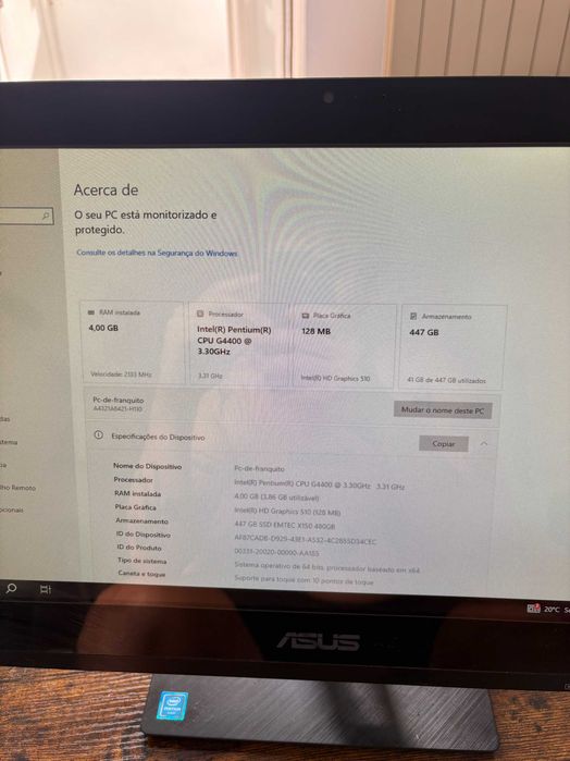 ASUS all in one, touchscreen