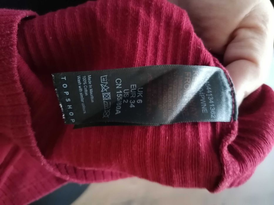 Bluzka bordowa Topshop rozm. 34