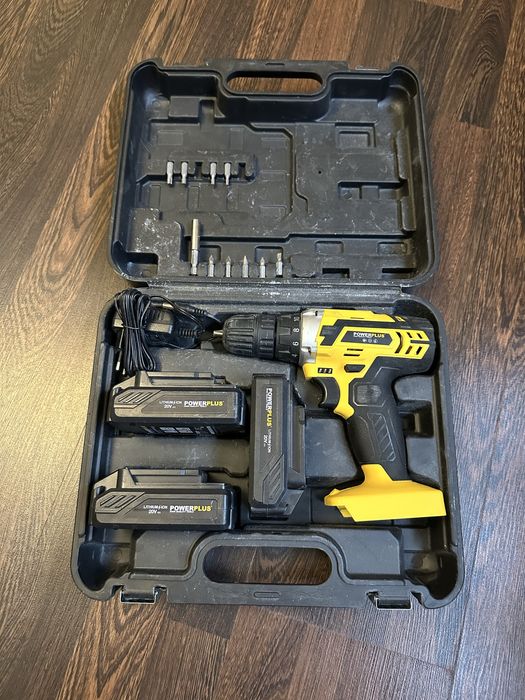 акумуляторний дриль шуроповерт powerplus