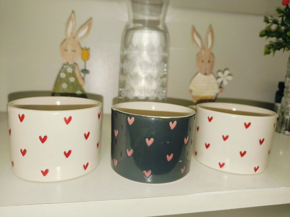 Посуда стаканы чашки в сердечко