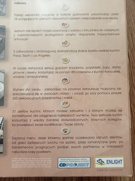 Restaurant Empire Big Box gra PC zarządzanie restauracją