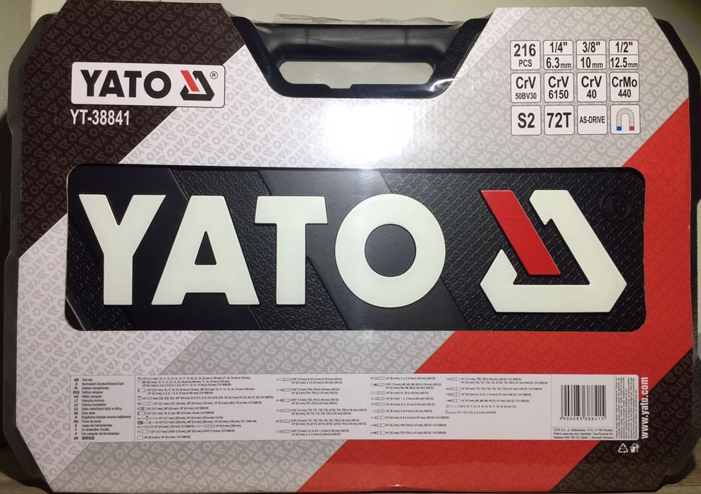 Набор YATO-38841 предметів 216 є в наявності нові запаковані ято