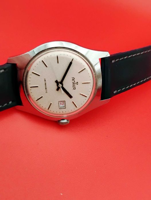 ANKER  z datownikiem klasyczny zegarek  męski mechaniczny