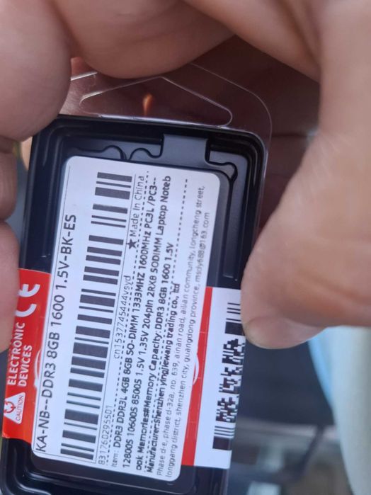 Memória portátil 8GB DDr3 1600Mhz