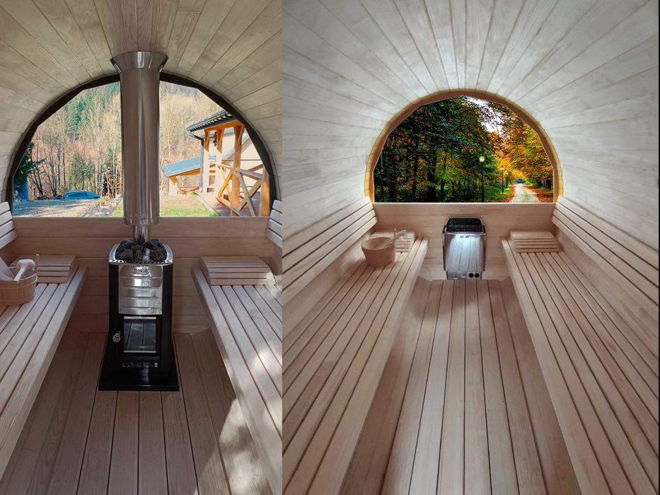 SAUNA Ogrodowa 250 cm OKNO 50% +GRATIS Beczka/Wiata +Akcesoria 3 DNI DOSTAWA