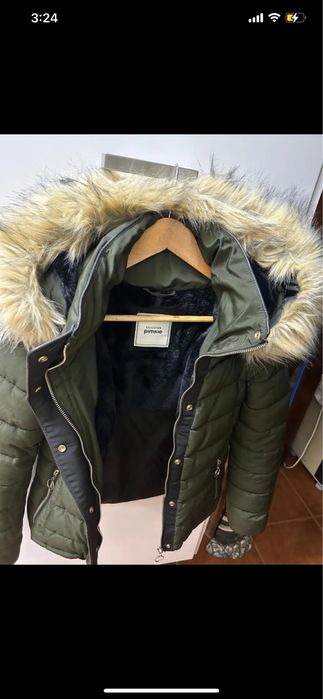 casaco verde e preto da pimkie